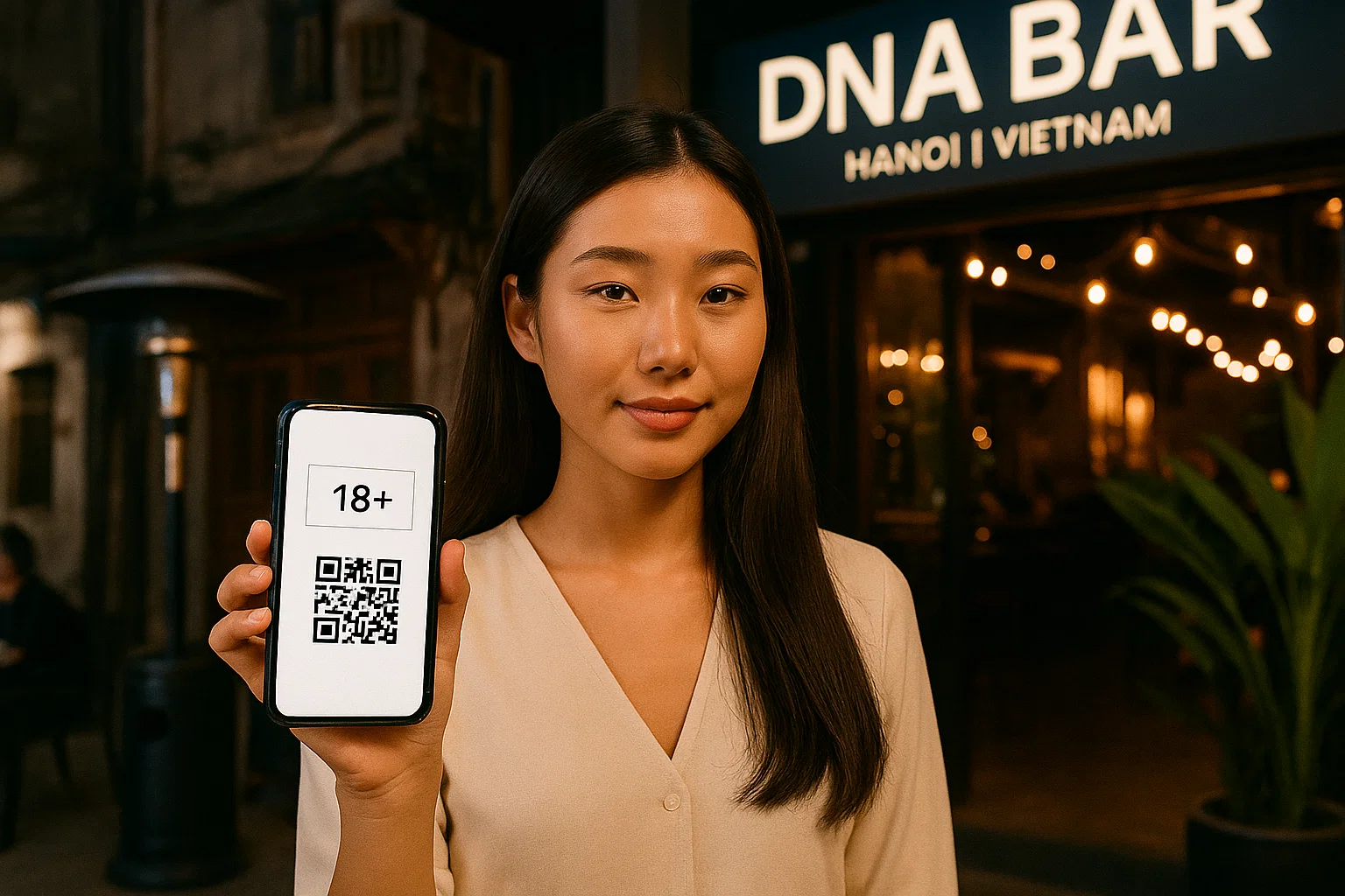 Government official verifying a citizen's digital ID credential at a modern service desk