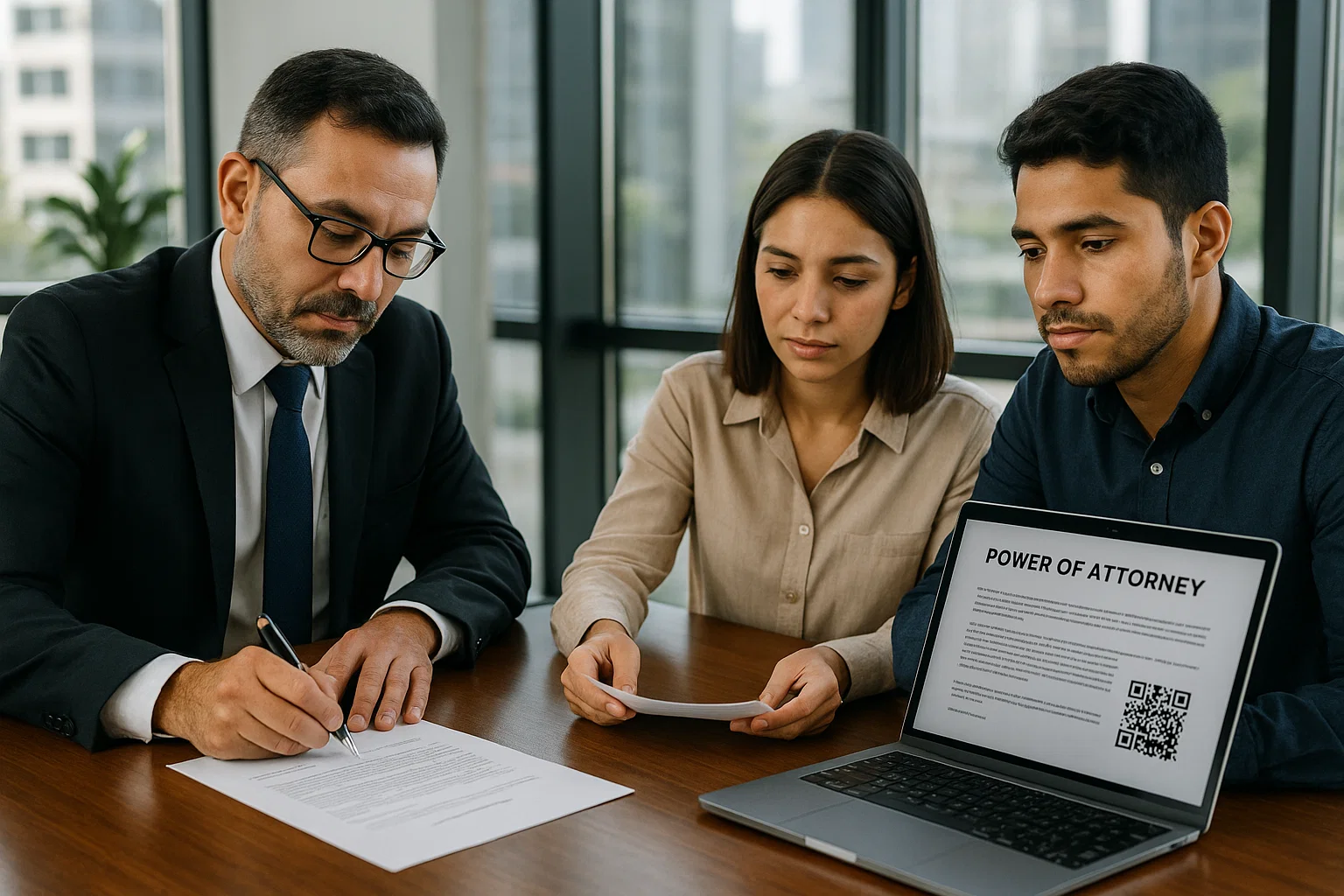 Notary issuing both physical and digital power of attorney documents